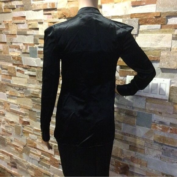 BAIMAIN x H&M Silk Military Shirt with Cold-Tone Bottoms - Picture 3 of 9